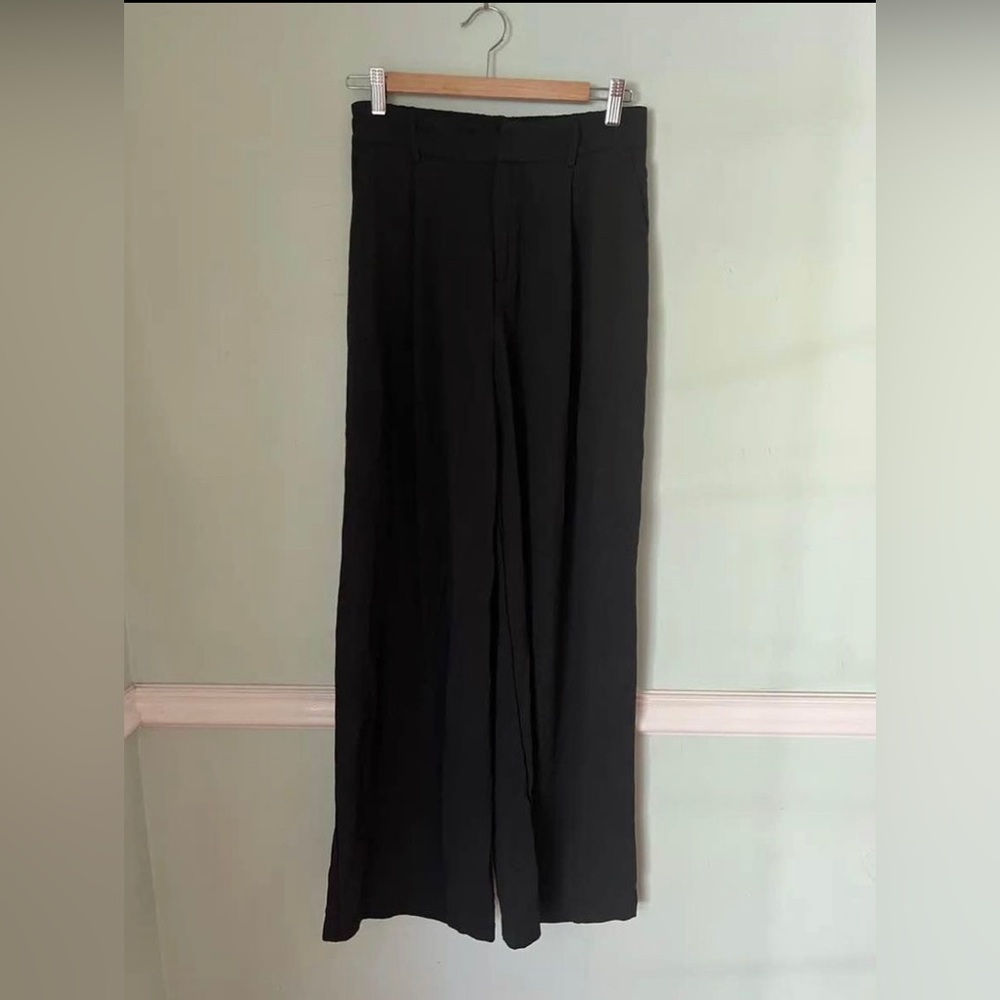 New Commense wide leg pants, size L, black.